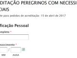 Fim do prazo para pré-inscrição de peregrinos com necessidades especiais